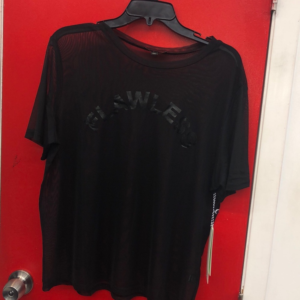 “FLAWLESS” see through plus size T
